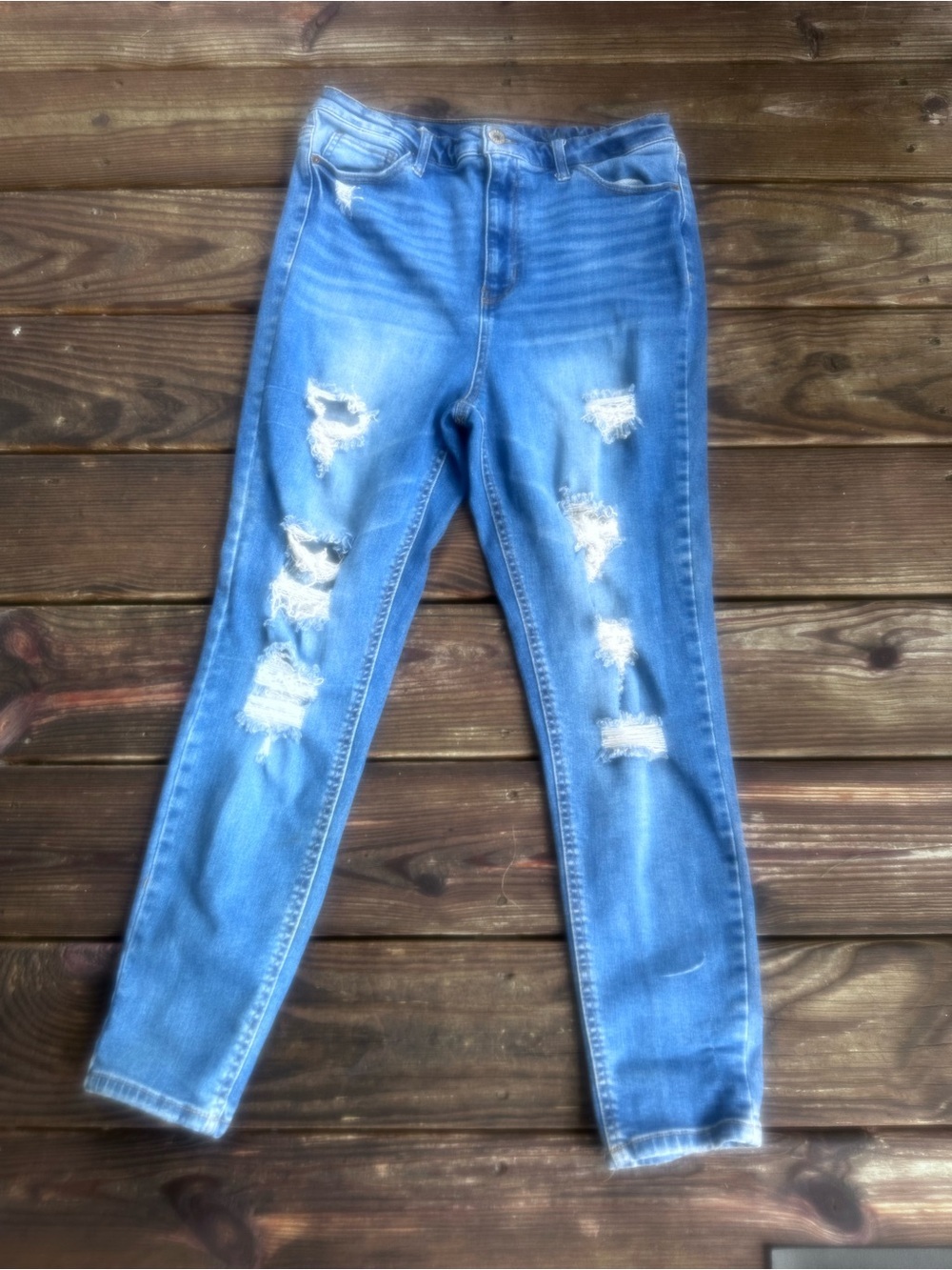 True Craft Real Cheeky Distressed Skinny Jeans